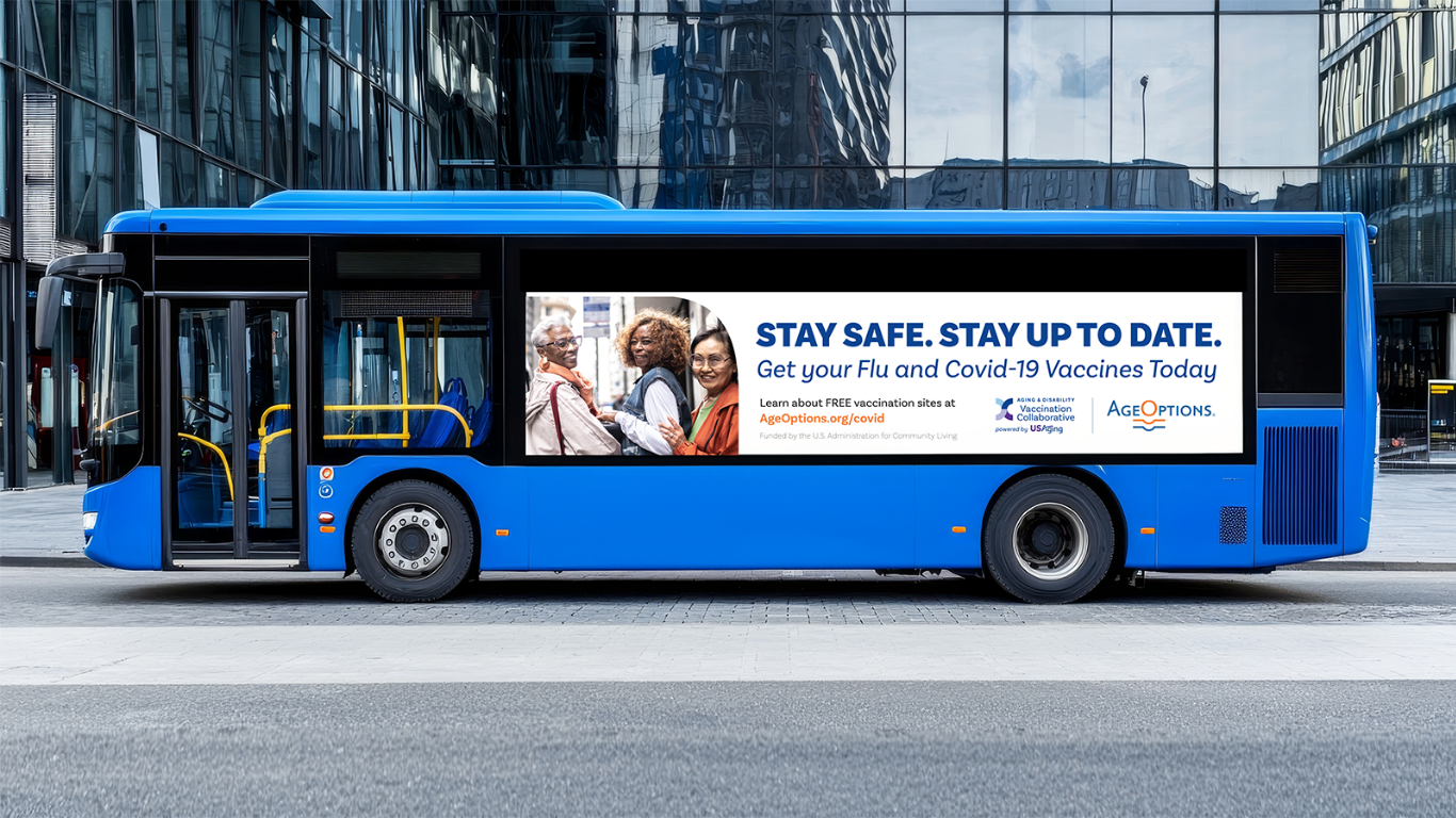 AgeOptions Pace Bus Exterior Ad AgeOptions Pace Bus Exterior Ad
